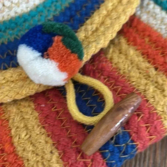 Brighten Your Life Rainbow Multi Striped Woven Clutch - Picture 4 of 5